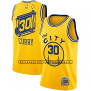 Canotte Golden State Warriors Stephen Curry NO 30 Mitchell & Ness 2019-20 Giallo