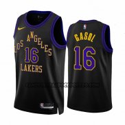 Canotte Los Angeles Lakers Pau Gasol NO 16 Citta 2023-24 Nero