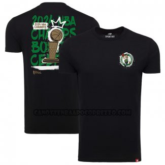 Canotte Manica Corta Boston Celtics 2024 NBA Finals Champions Nero