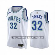 Canotte Minnesota Timberwolves Karl-Anthony Towns NO 32 Classic 2023-24 Bianco