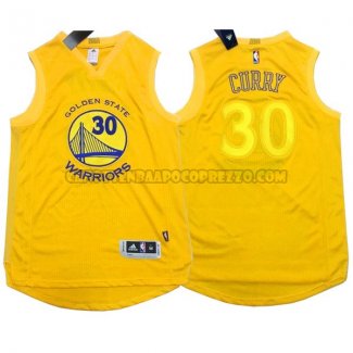 Canotte NBA Autentico Warriors Curry Amarillo