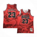 Canotte Chicago Bulls Michael Jordan NO 23 Asian Heritage Throwback 1997-98 Rosso