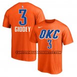 Canotte Manica Corta Oklahoma City Thunder Josh Giddey Arancione