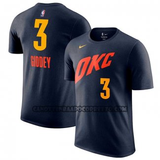 Canotte Manica Corta Oklahoma City Thunder Josh Giddey Citta 2023-24 Blu