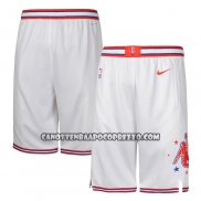 Pantaloncini Houston Rockets Citta 2023-24 Bianco