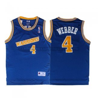 Canotte NBA Throwback Warriors Webber Blu