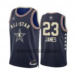 Canotte All Star 2024 Los Angeles Lakers LeBron James NO 23 Blu