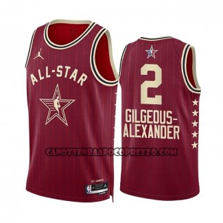 Canotte All Star 2024 Oklahoma City Thunder Shai-gilgeous Alexander NO 2 Rosso