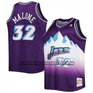 Canotte Bambino Utah Jazz Karl Malone NO 32 Mitchell & Ness 1996-97 Viola