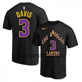 Canotte Manica Corta Los Angeles Lakers Anthony Davis Citta 2023-24 Nero