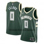 Canotte Milwaukee Bucks Damian Lillard NO 0 Icon Verde