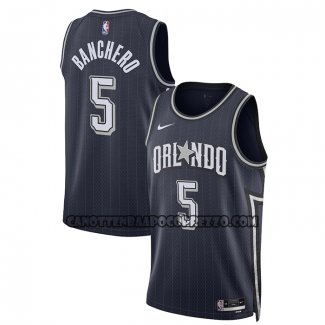 Canotte Orlando Magic Paolo Banchero NO 5 Citta 2023-24 Blu