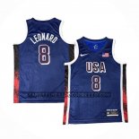 Canotte USA 2024 Kawhi Leonard Blu