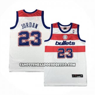 Canotte Washington Wizards Michael Jordan NO 23 Throwback Bianco2