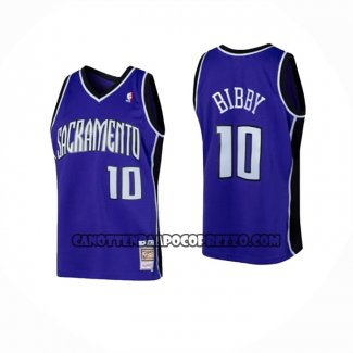 Canotte Sacramento Kings Mike Bibby NO 10 Mitchell & Ness 2002-03 Viola