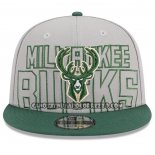 Cappellino Milwaukee Bucks 2023 NBA Draft 9FIFTY Snapback Grigio Verde