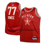 Canotte Bambino All Star 2024 Dallas Mavericks Luka Doncic NO 77 Rosso