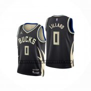 Canotte Bambino Milwaukee Bucks Damian Lillard NO 0 Statement 2022-23 Nero