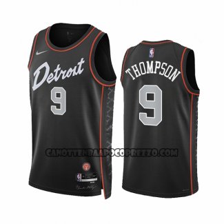 Canotte Detroit Pistons Ausar Thompson NO 9 Citta 2023-24 Nero