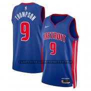 Canotte Detroit Pistons Ausar Thompson NO 9 Icon Blu