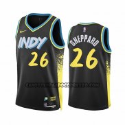 Canotte Indiana Pacers Ben Sheppard NO 26 Citta 2023-24 Nero