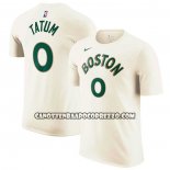 Canotte Manica Corta Boston Celtics Jayson Tatum Citta 2023-24 Crema