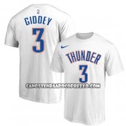 Canotte Manica Corta Oklahoma City Thunder Josh Giddey Bianco