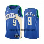 Canotte Milwaukee Bucks Bobby Portis NO 9 Citta 2023-24 Blu