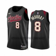 Canotte Portland Trail Blazers Kris Murray NO 8 Citta 2023-24 Nero