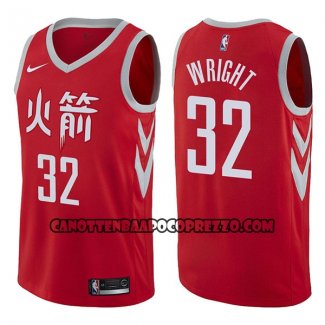 Canotte NBA Rockets Brandan Wright Ciudad 2017-18 Rosso