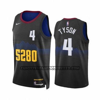 Canotte Denver Nuggets Hunter Tyson NO 4 Citta 2023-24 Nero