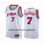 Canotte Houston Rockets Cam Whitmore NO 7 Citta 2023-24 Bianco