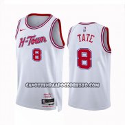 Canotte Houston Rockets Jae'sean Tate NO 8 Citta 2023-24 Bianco