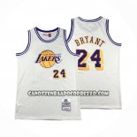 Canotte Los Angeles Lakers Kobe Bryant NO 24 Mitchell & Ness Chainstitch Crema