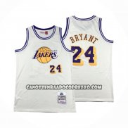 Canotte Los Angeles Lakers Kobe Bryant NO 24 Mitchell & Ness Chainstitch Crema