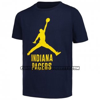 Canotte Manica Corta Indiana Pacers Essential Jumpman Nero