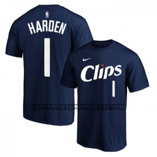 Canotte Manica Corta Los Angeles Clippers James Harden Citta 2023-24 Blu