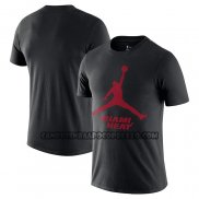 Canotte Manica Corta Miami Heat Essential Jumpman Nero