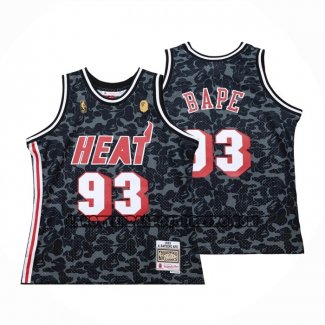 Canotte Miami Heat Bape NO 93 Hardwood Classic Nero