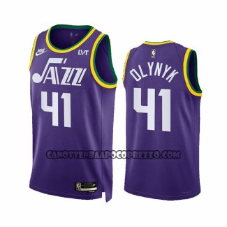 Canotte Utah Jazz Kelly Olynyk NO 41 Classic 2023-24 Viola