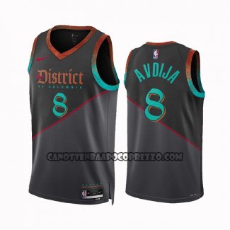 Canotte Washington Wizards Deni Avdija NO 8 Citta 2023-24 Nero