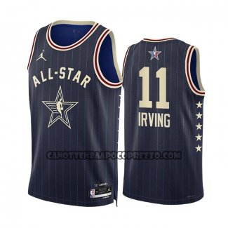 Canotte All Star 2024 Dallas Mavericks Kyrie Irving NO 11 Blu