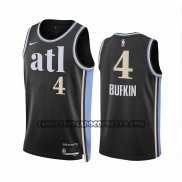 Canotte Atlanta Hawks Kobe Bufkin NO 4 Citta 2023-24 Nero