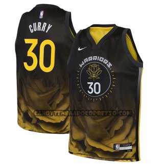 Canotte Bambino Golden State Warriors Stephen Curry NO 30 Citta 2022-23 Nero