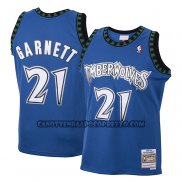 Canotte Bambino Minnesota Timberwolves Kevin Garnett NO 21 Hardwood Classics Throwback 2003-04 Blu