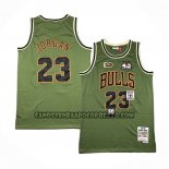 Canotte Chicago Bulls Michael Jordan NO 23 Mitchell & Ness 1997-98 Verde2