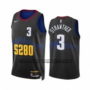 Canotte Denver Nuggets Julian Strawther NO 3 Citta 2023-24 Nero