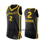 Canotte Golden State Warriors Brandin Podziemski NO 2 Citta Autentico 2023-24 Nero