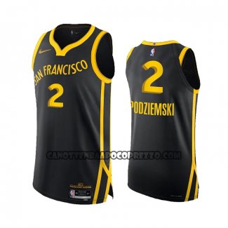 Canotte Golden State Warriors Brandin Podziemski NO 2 Citta Autentico 2023-24 Nero