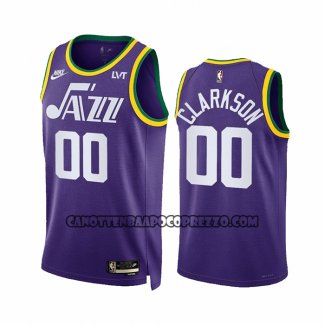 Canotte Utah Jazz Jordan Clarkson NO 00 Classic 2023-24 Viola